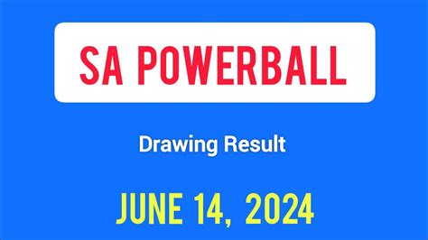 Powerball Results on Friday, 14 June 2019 (14/06/2019).